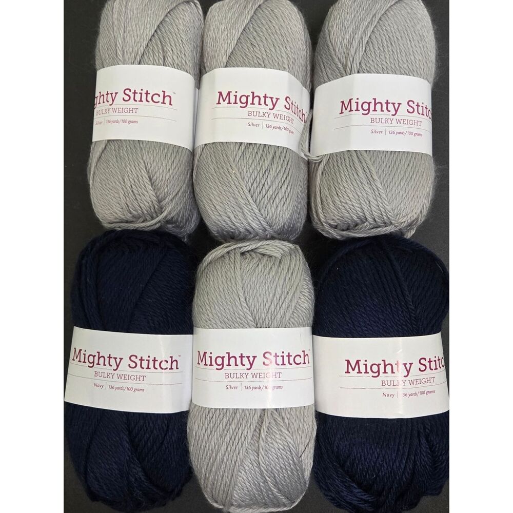 KNIT PICKS MIGHTY STITCH YARN 6 SKEINS